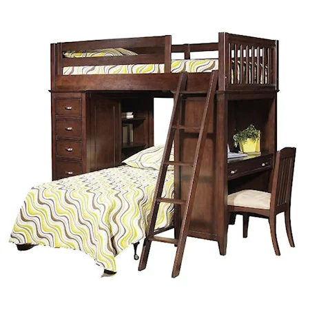 Twin Loft Bunkbed with Storage